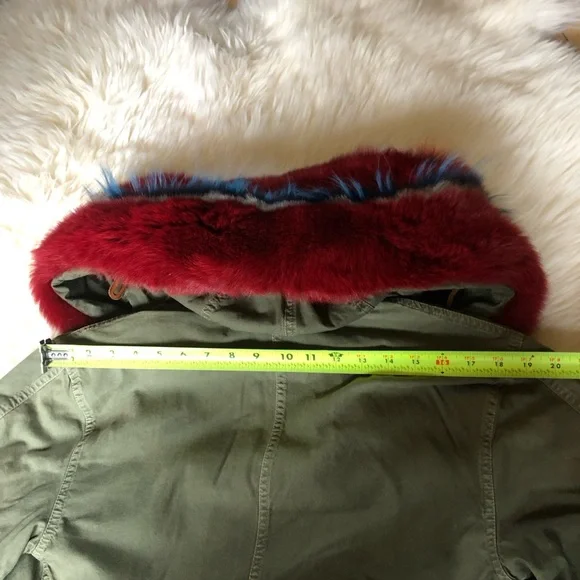 Mr & Mrs Italy fur lined parka jacket coat XS - Picture 10 of 10